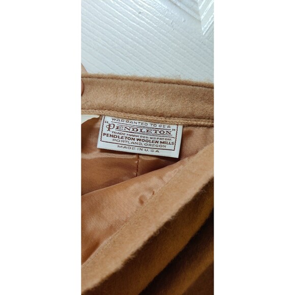 Vintage Pendleton Brown Tan Wool Skirt Size 14-Made In USA - Picture 6 of 9